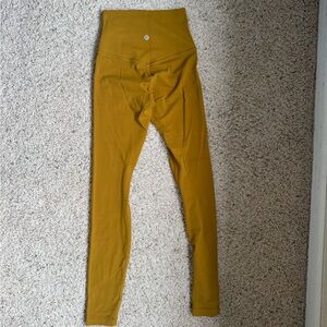 Lululemon Women’s Size 0 Full Length Mustard Yellow High-Waisted Leggings